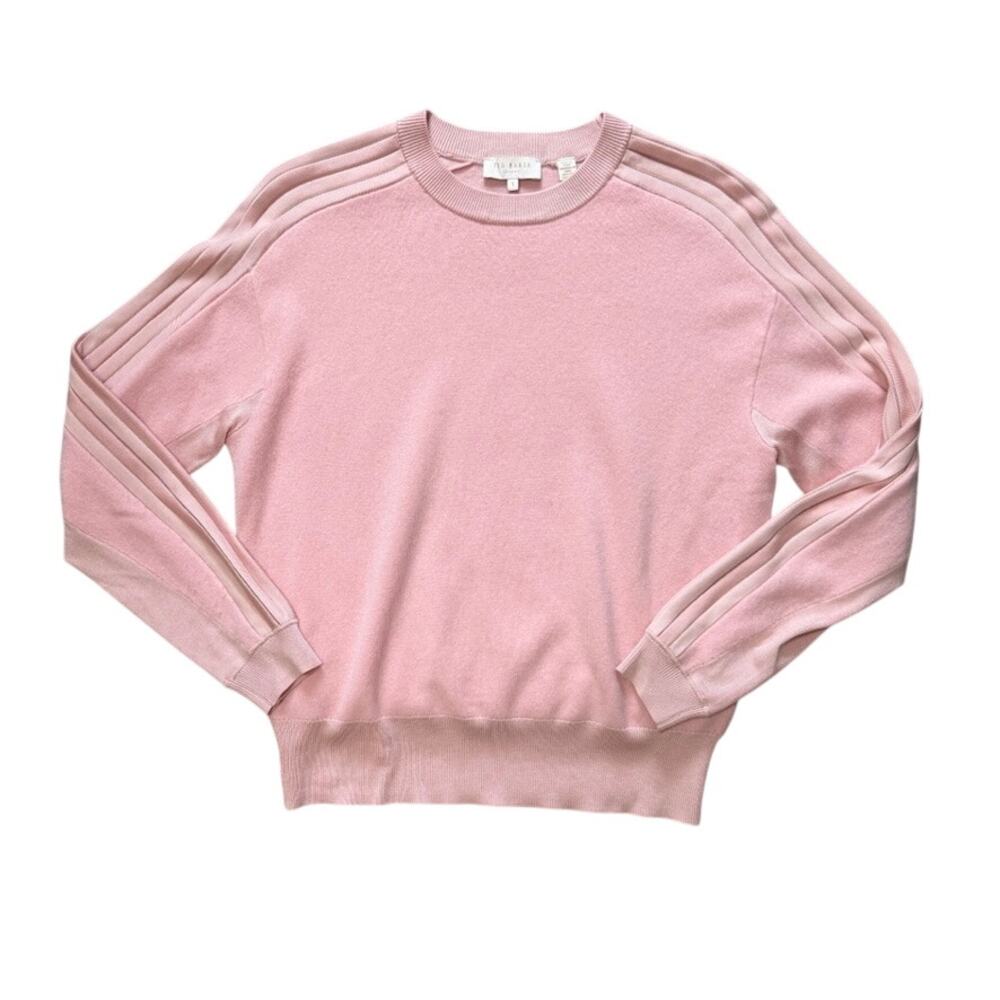 Ted Baker Pink Knit Wool Cashmere Blend Long Sleeve Pullover 1 or 4